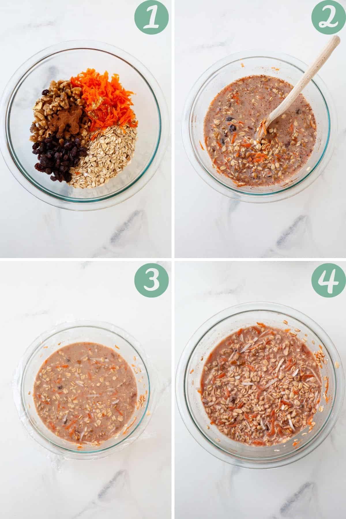 oatmeal steps 1-4