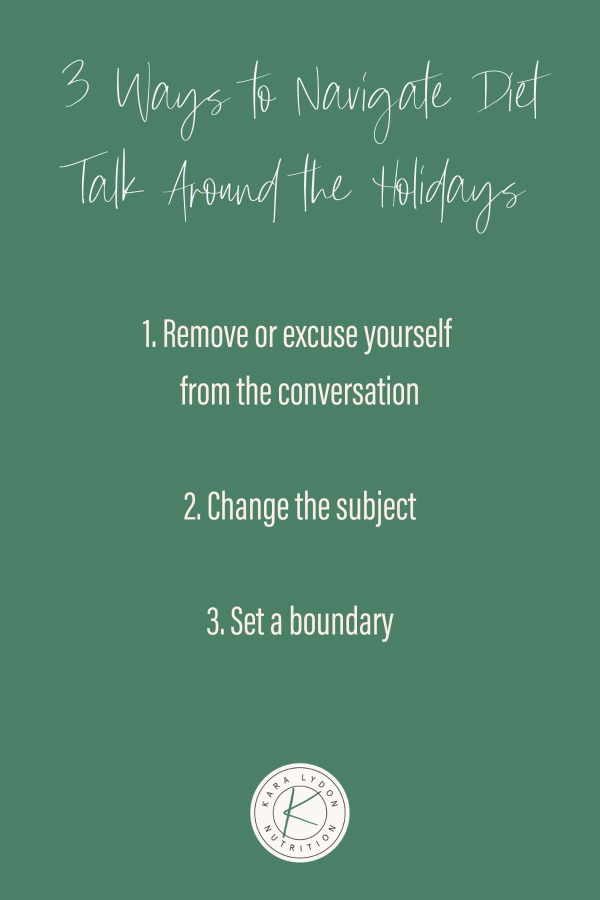 Graphic List 3 Ways to Navigate the Holiday Diet Debate