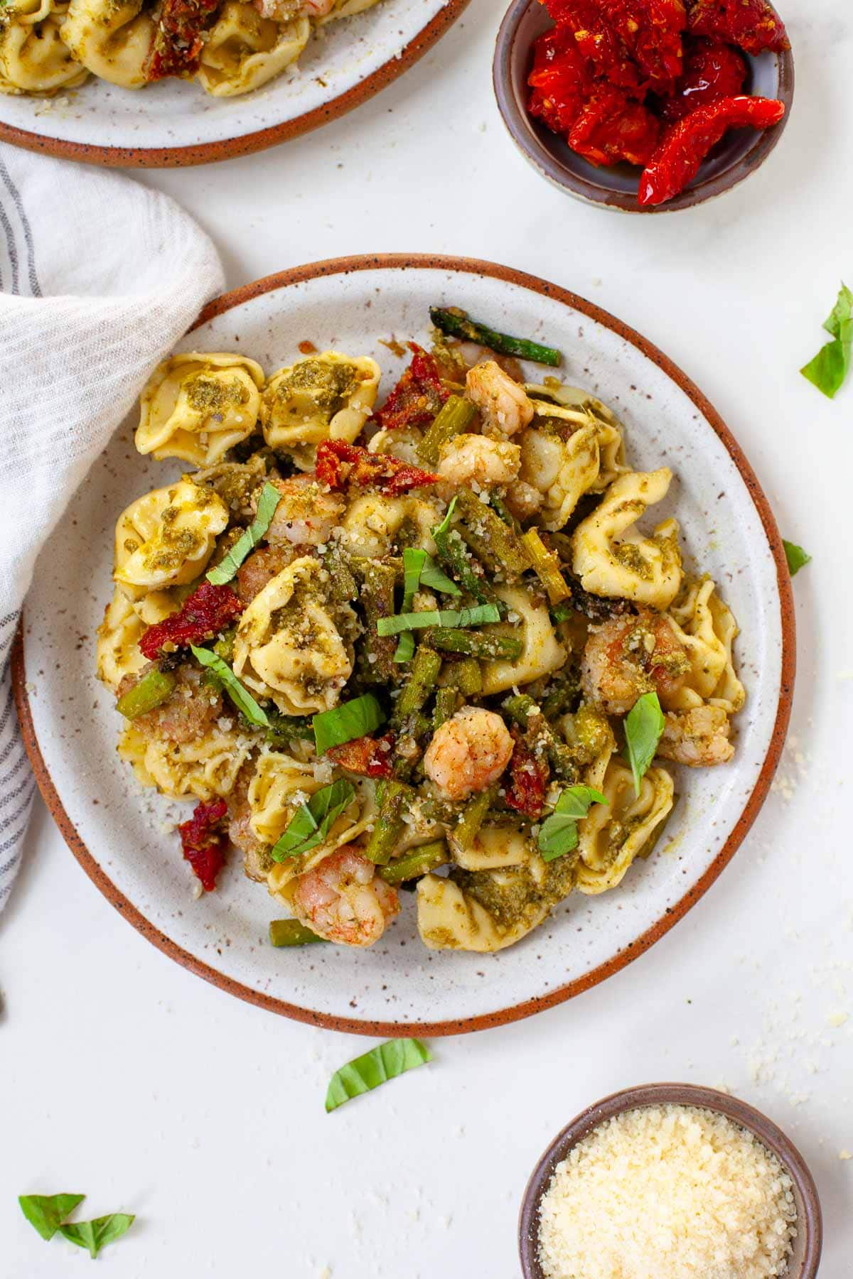 Quick Shrimp Tortellini with Pesto | Kara Lydon