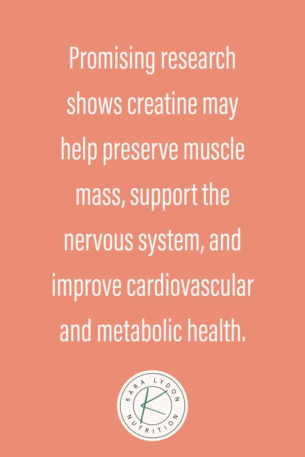pink orange text graphic about research on creatine supplement